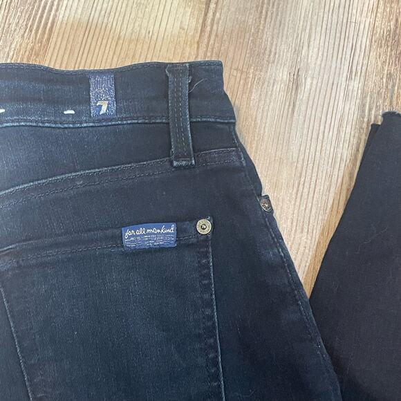 7 For All Mankind The High Waist Skinny Ankle Jeans - size 26 - Picture 8 of 9